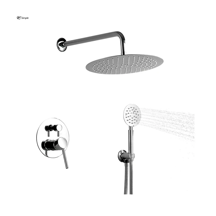 Wholesale Concealed Bath Shower Faucet System With Handheld Shower And Fixtures