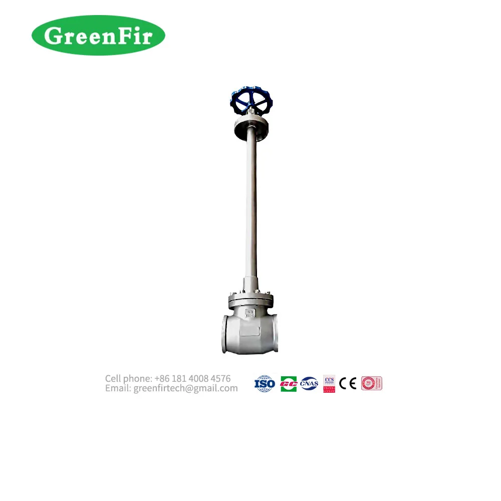 Криогенный шаровой клапан из нержавеющей стали, удлиненный стержень с стыковыми соединениями для промышленного низкотемпературного газа