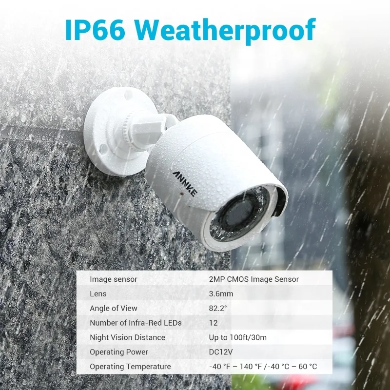 1080P Full HD Security Camera Smart IR Night Vision Outdoor IP66 Waterproof Surveillance CCTV Camera