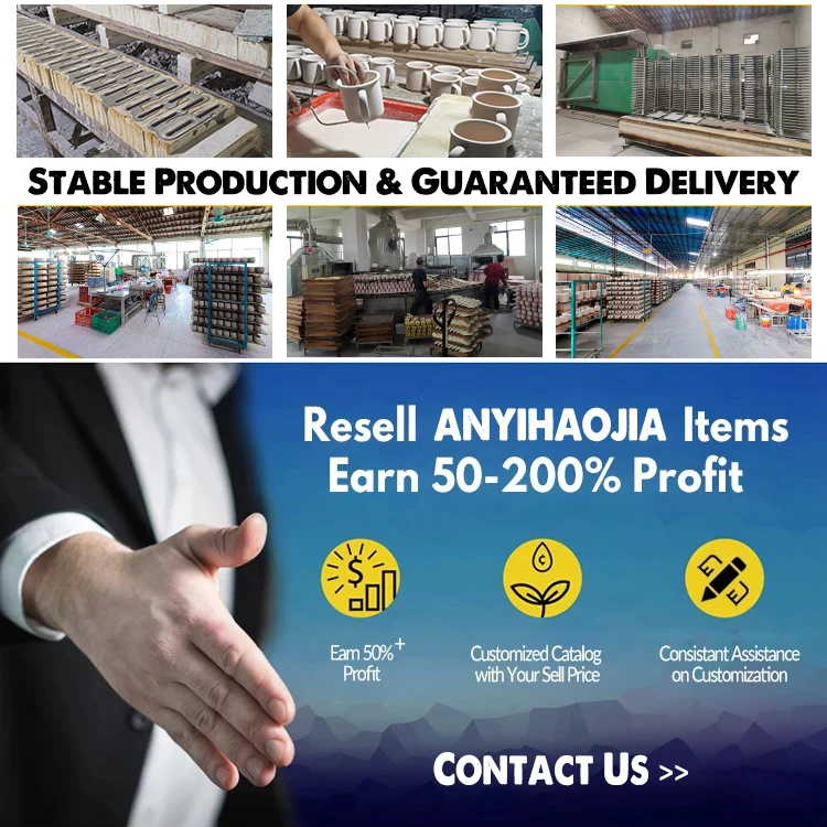 Custom Large handmade 15oz Ceramic Coffee Mug with logo Blue Hand Painted Porcelain Ceramic Mugs Tea Cups for Office Home gift