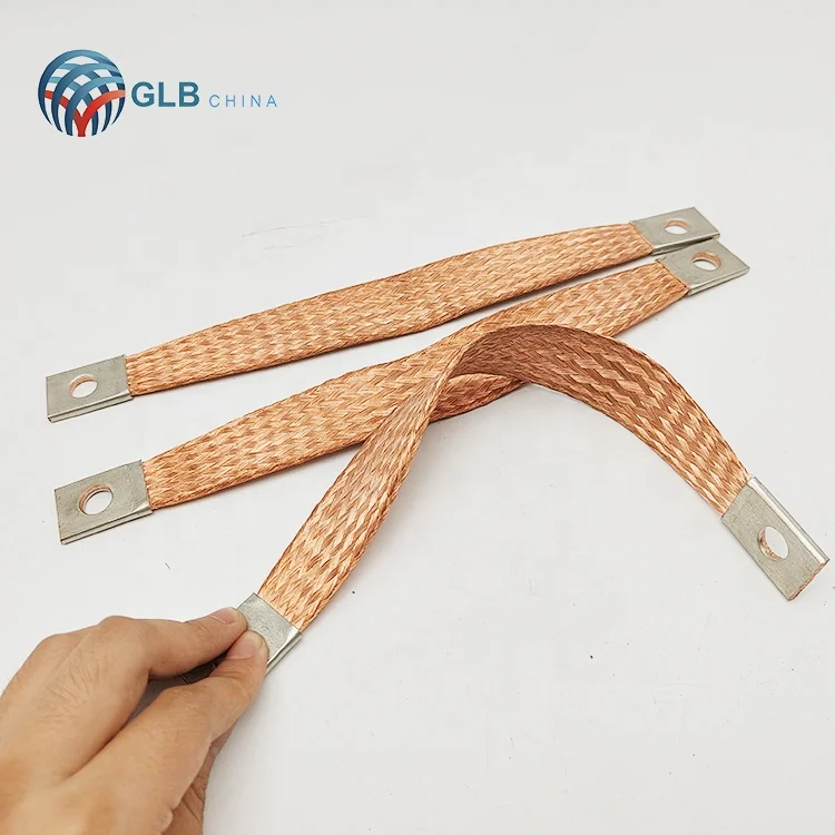 Factory High Quality Flexible Earth Bonding Strap High Current Braided Copper Strip Copper Braided Shunt Product