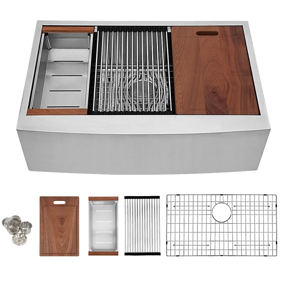 The Farm Sinks Style Fireclay Stainless Steel Apron Single Bowl Kitchen Sink With Best Quality