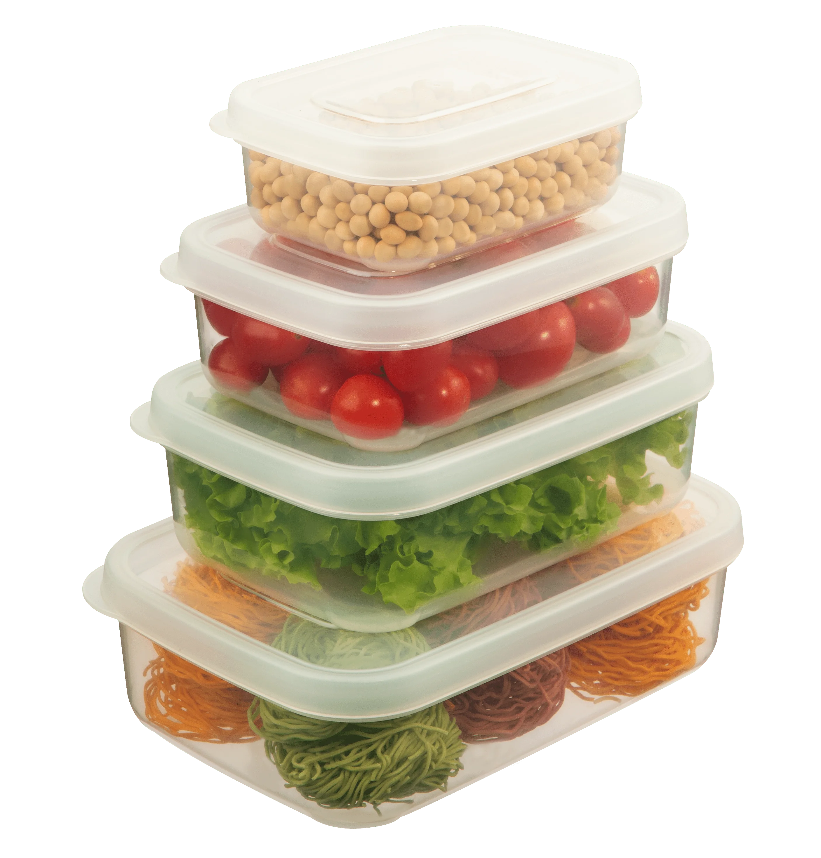 Hokkaido Rectangle Food Storage Container Box Modern Plastic Storage Kitchen Free 500ml 750ml 1000ml 2500ml Polypropylene