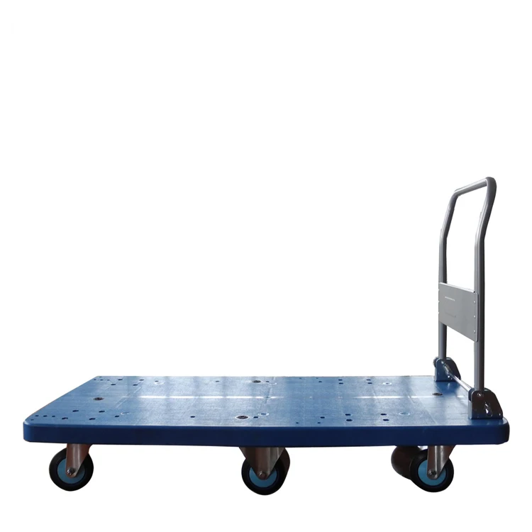 Uni-Silent 500kgs Heavy Duty Platform Truck Platform Cart with Foldable Handle PLA500Y-DX