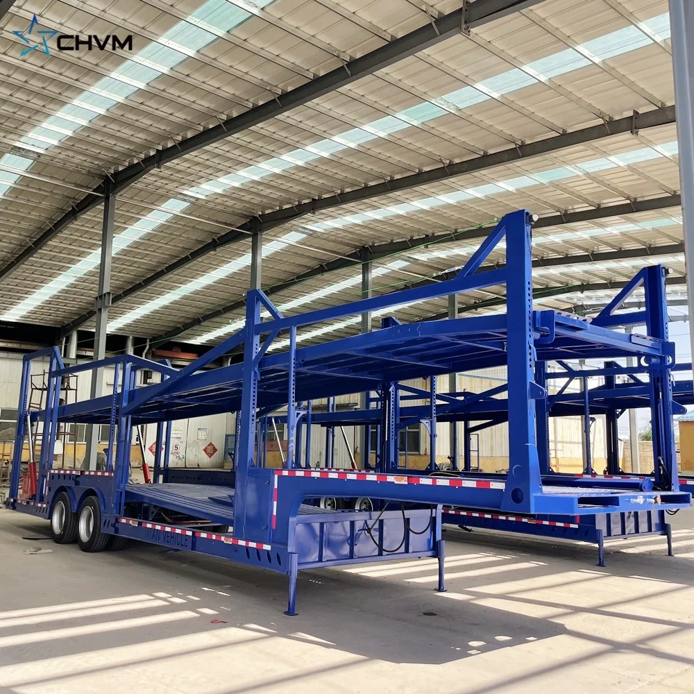 Car Carrying Vehicle Car Transporter Trailer Car Carrier Semi Trailer Stainless Runway