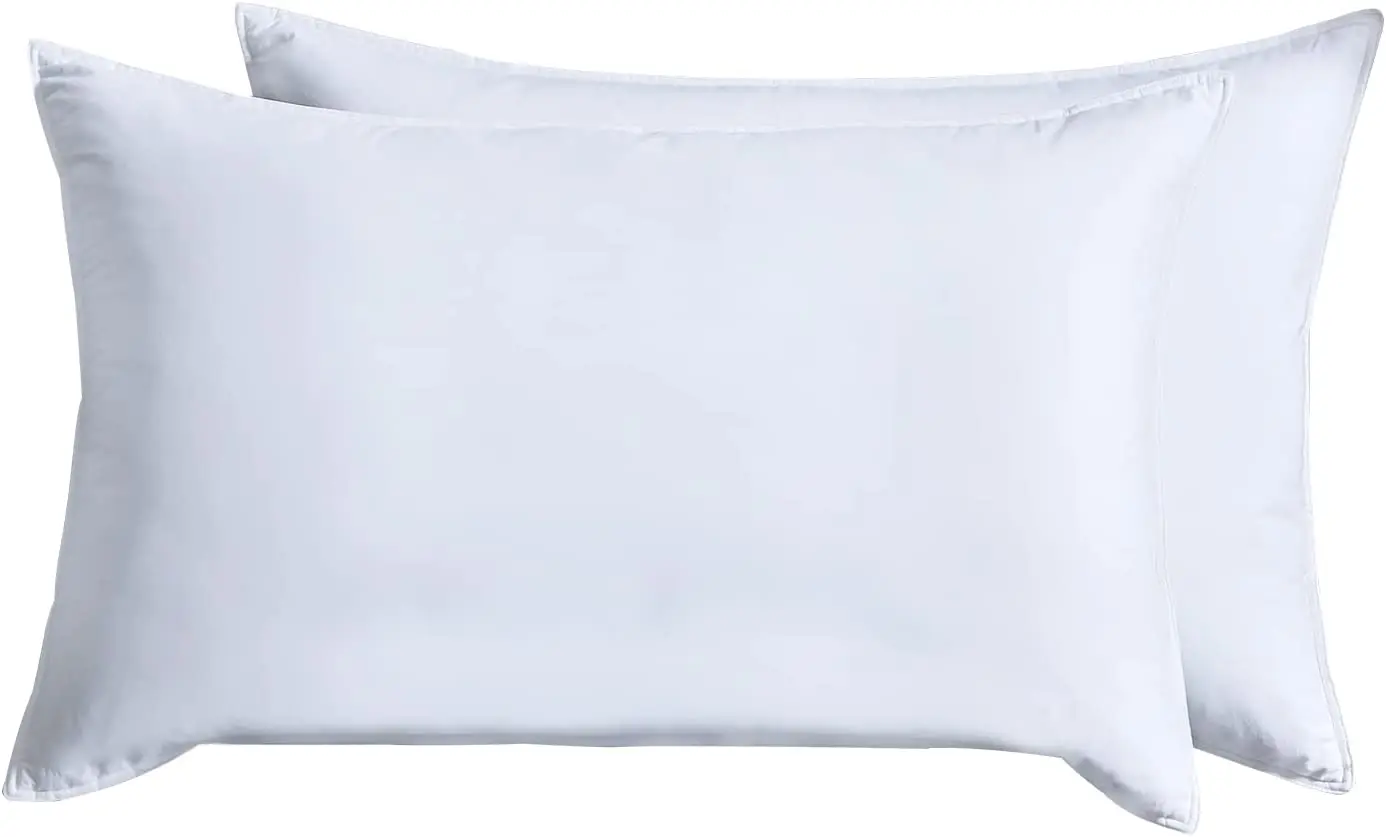 Goose Down Feather Pillows Standard size 2 Firm White Bed Pillow for bedroom