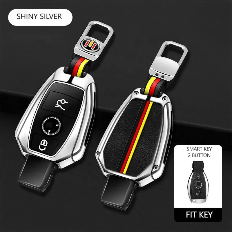 Button glow in dark with high quality metal cover fit for Benz fob key case