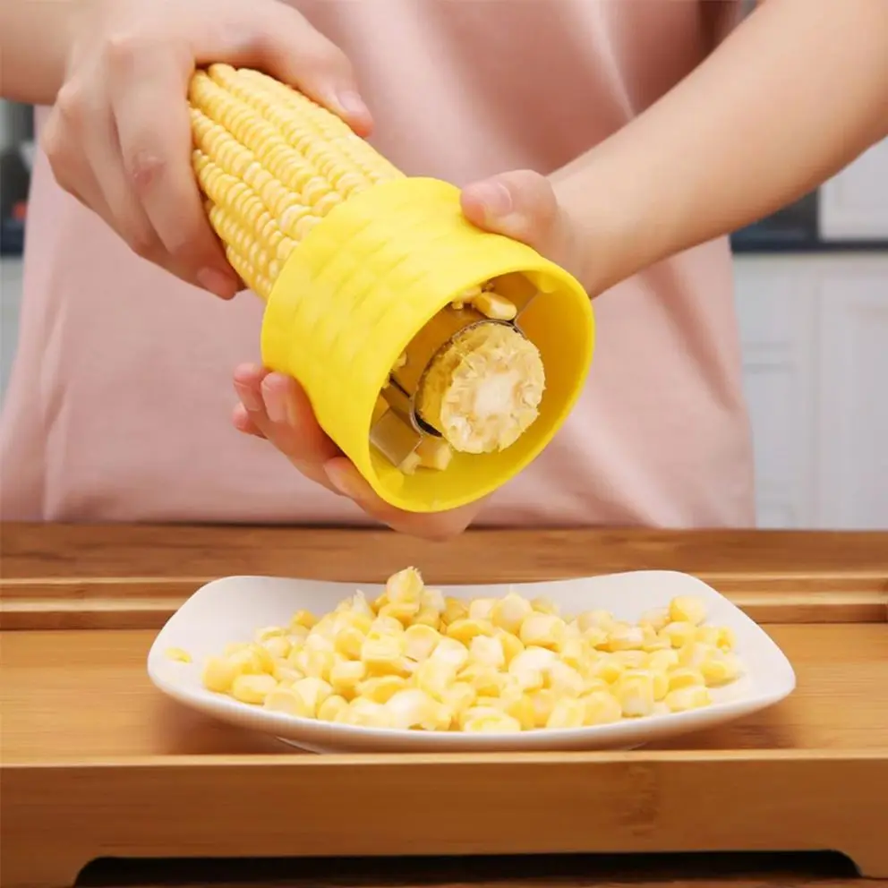 Corn Stripper Cutter Cob Cutter Corn Shaver Peeler Tools Protecting Hand Gadgets Practical Kitchen Cob Remover
