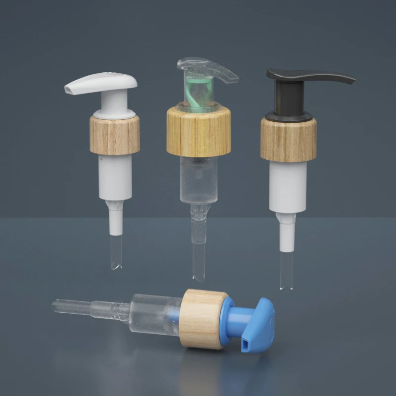 24 28 410 Right Left Lock Plastic Bottle Lids Foundation Pump Lotion Pump Dispenser bamboo Lotion Pump