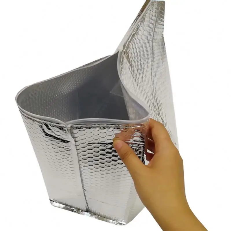 Custom Logo Printed Cooler Bags Hot Stamping Insulated Bags Food Heat Seal Customized Insulated Box Liners Stock Free Sample