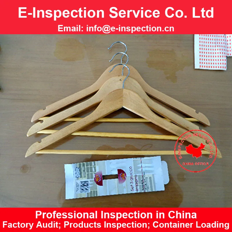 Professional Inspection agent wood hanger during product inspection final random pre shipment inspection in China