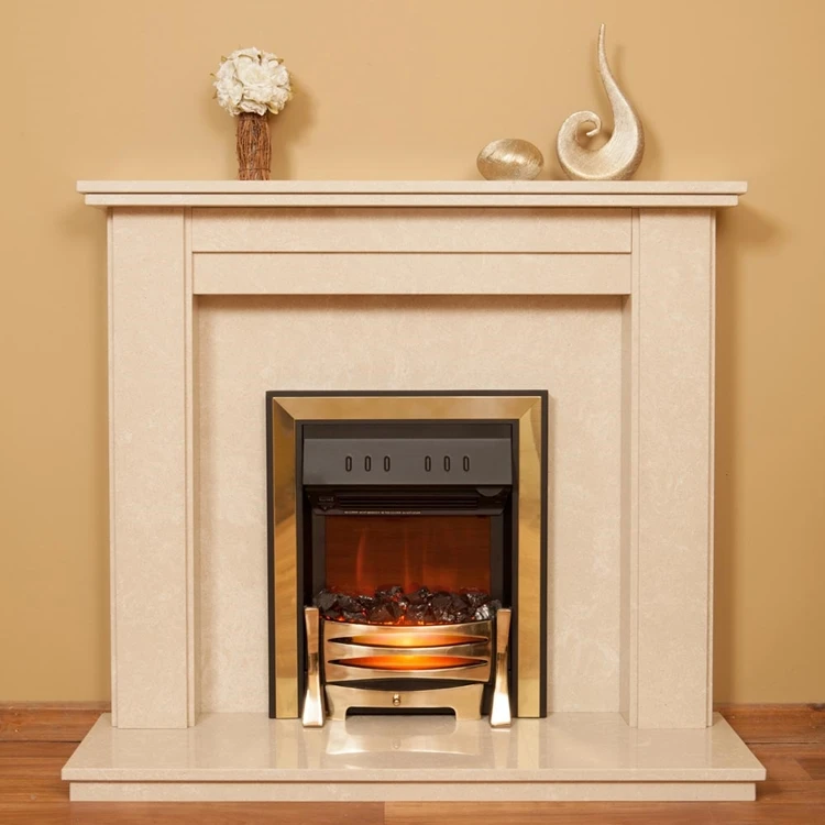 Factory Supplier Sandstone Fireplace Surrounds Mantel Simple American Office Decoration Fireplace Frame