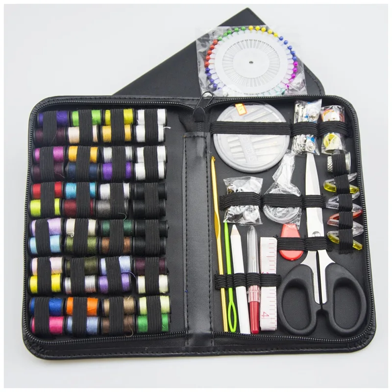 100pcs Sewing Tool Set 30 Large Bobbins Travel Home Starter Sets Supplies Tools Scissors Buttons Ruler Sewing Kit