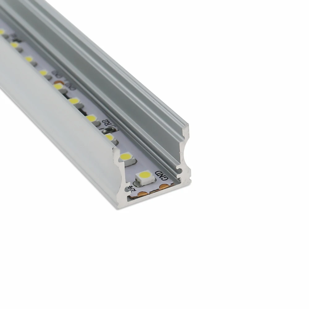 Amazon Hot Selling W18*H15 U Shape Surface Mounted Aluminium U Channel Led Bar Diffuser Aluminium Profile For Led Strips.