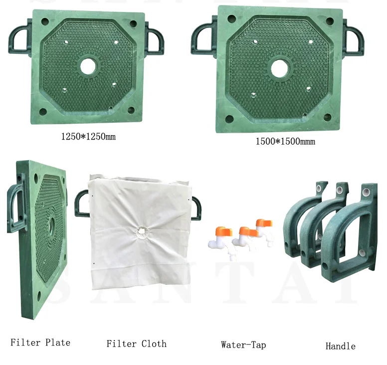 Filter press plate 320-2000mm size PP filter plate used for wastewater filter press equipment