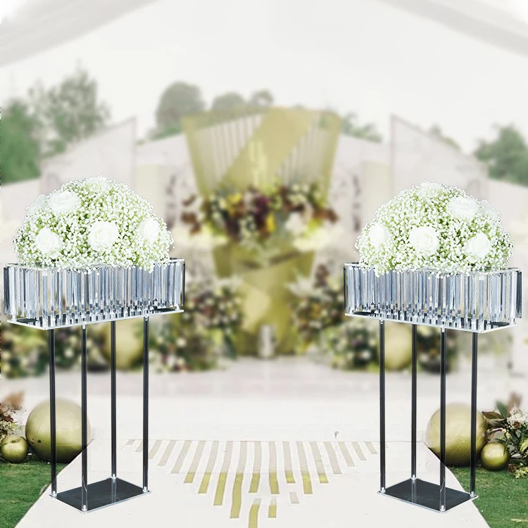 Новый продукт Xinyuanxing, украшение для свадьбы, железная акриловая подставка для пола, ваза для цветов