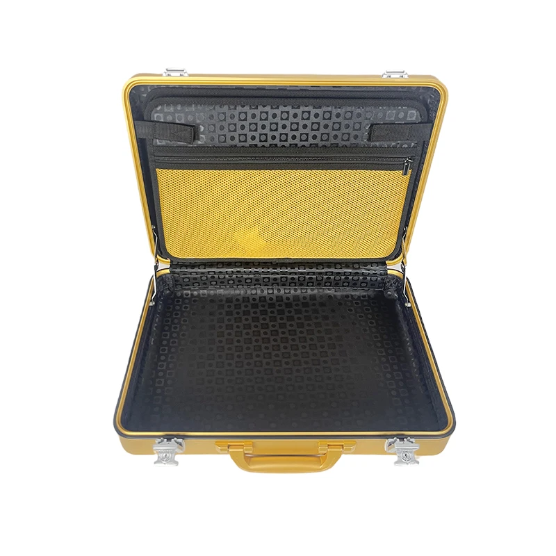 2022 New gold Aluminum Briefcase Attache Cases Men Laptop Metal Aluminum tool case