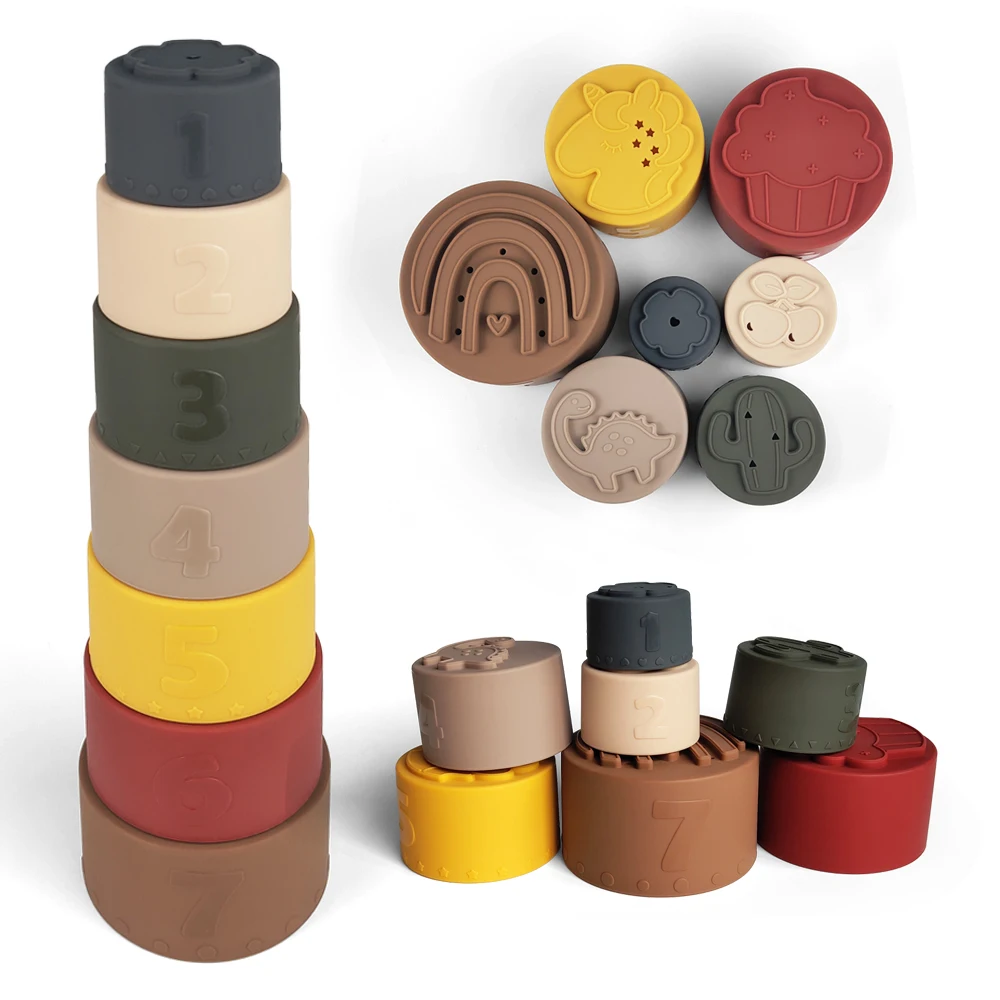 Нетоксичные детские игрушки для ванной, детские игрушки для активного отдыха, силиконовые стаканы