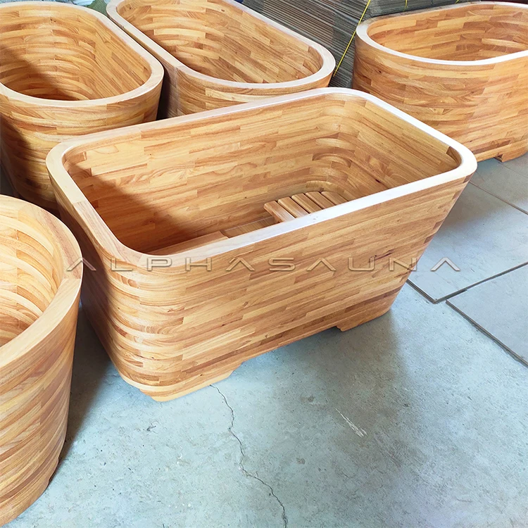 Freestanding Cheap Wooden Bathtub Tub Hinoki Wooden Bathtubs Portable Hot Tub Hotsale