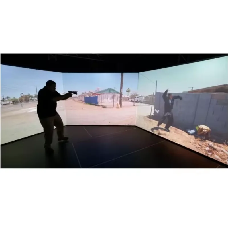 wall projection shooting laser gun children shooting simulator wall interactive 30 people play together