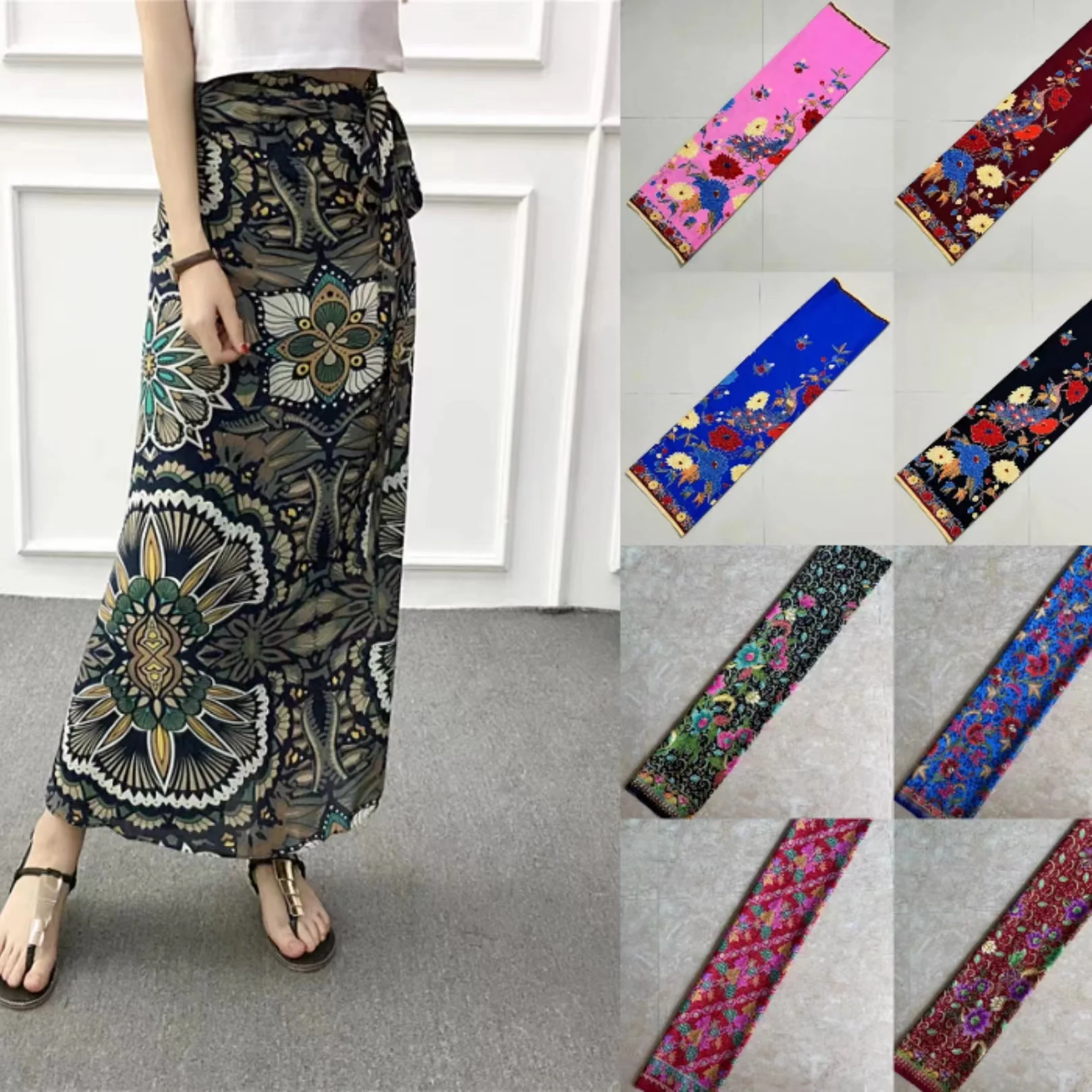 factory cheapest batik indonesia customized print sarong fabric thai sarung dress fabric straight lungi skirt