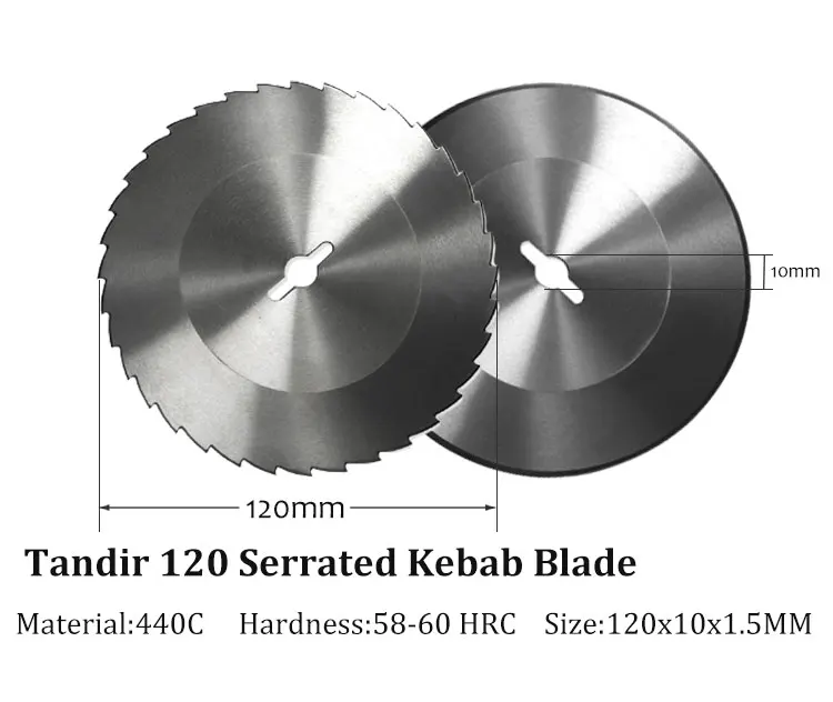Kebab Cutting Blade 120mm Electric Doner Kebab Toothed Knife For Tandir Or Jet Slicer