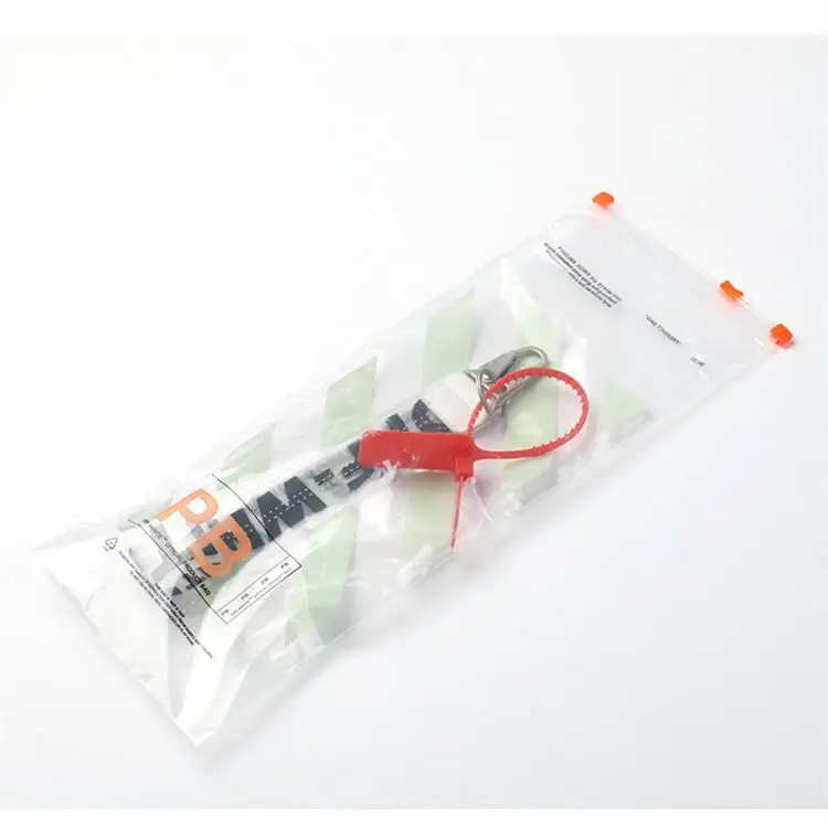 custom logo Low MOQ o ff white keychain