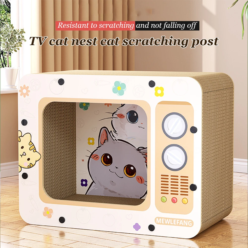 2024 Corrugated Eco Friendly Scratching Cardboard Cat Scratcher House