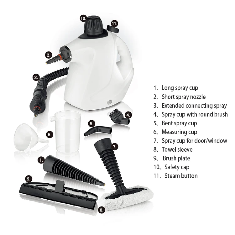 high quality multifunction home cleaning tool high temperature handy steam cleaner machine with accessories