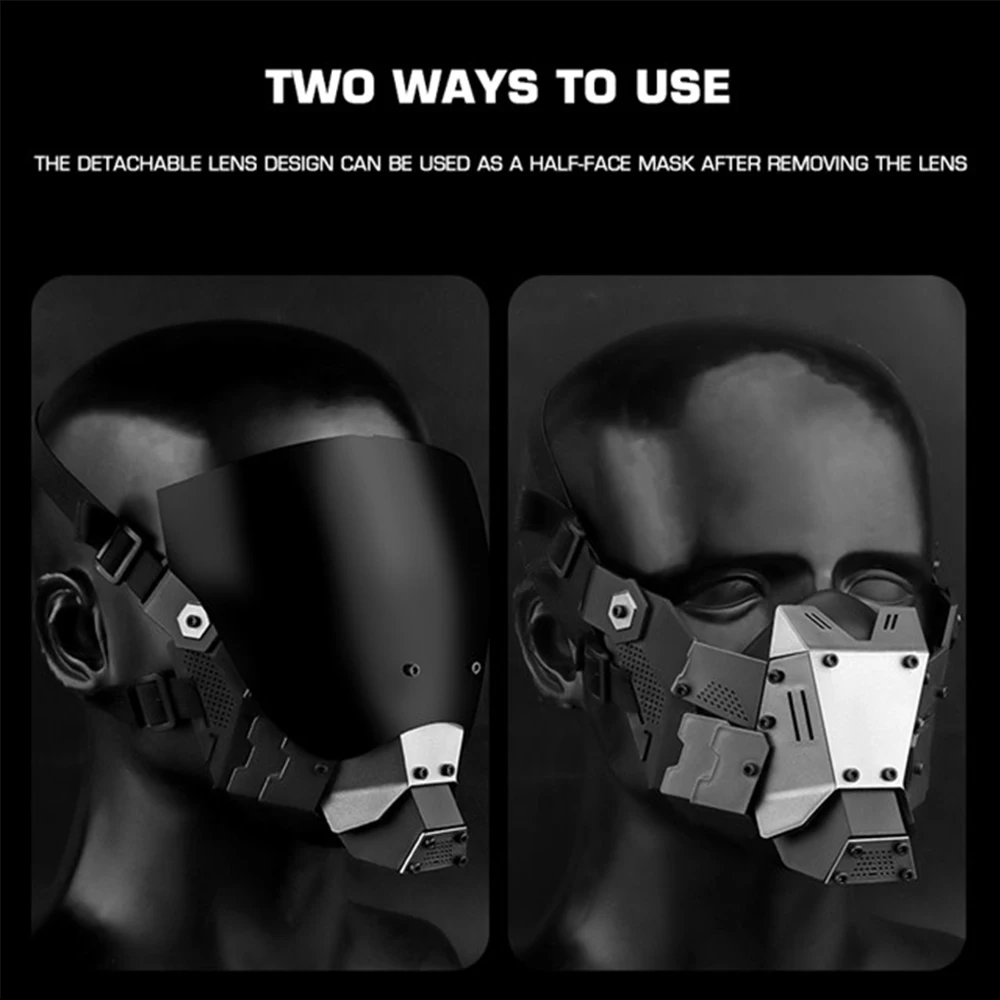 Live CS Tactics Full Face Protective Mask Outdoor Riding Personality Dress Up Cyberpunk Mask PROM Prop