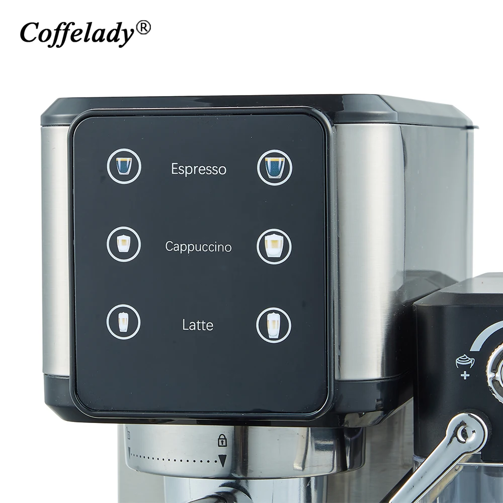 Espresso Coffee Maker Stainless Steel Coffee Machine With Milk Tank Home Used Cappuccino Machine Latte Coffee Maker
