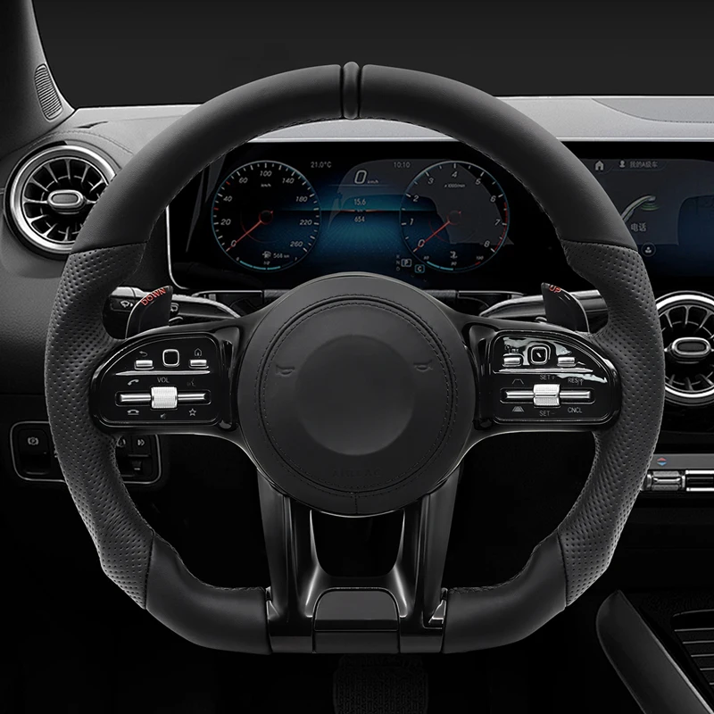Car steering wheel for Mercedes Benz AMG W212 W204 W205 W222 W166 W167 W177 W253 A/B/C/E/S/G/V class cls glc gle gls gla cla glk