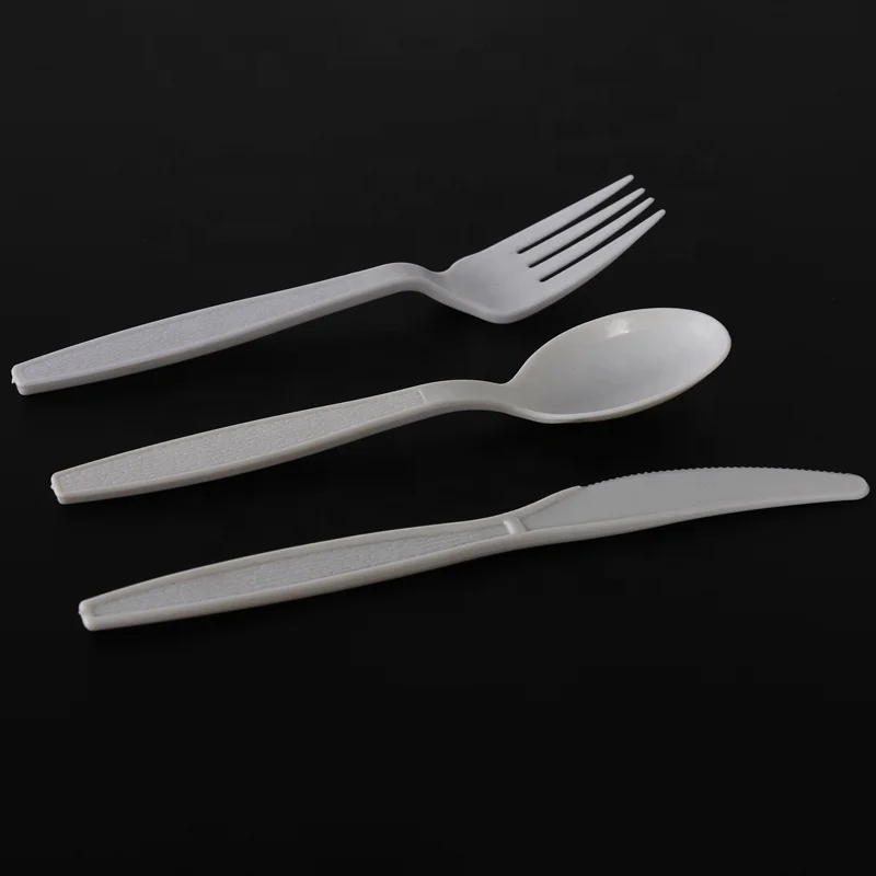 Pocket Size Disposable White Plastic Cutlery