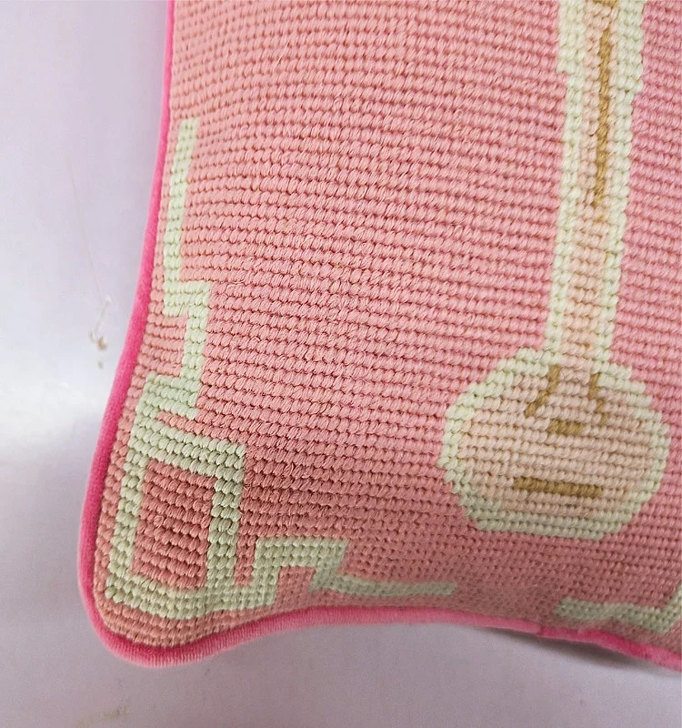 Excellent Quality Decorative Wine Glass Needlepoint Patterns Throw Pillows Covers Cases Embroidery OEM And ODM