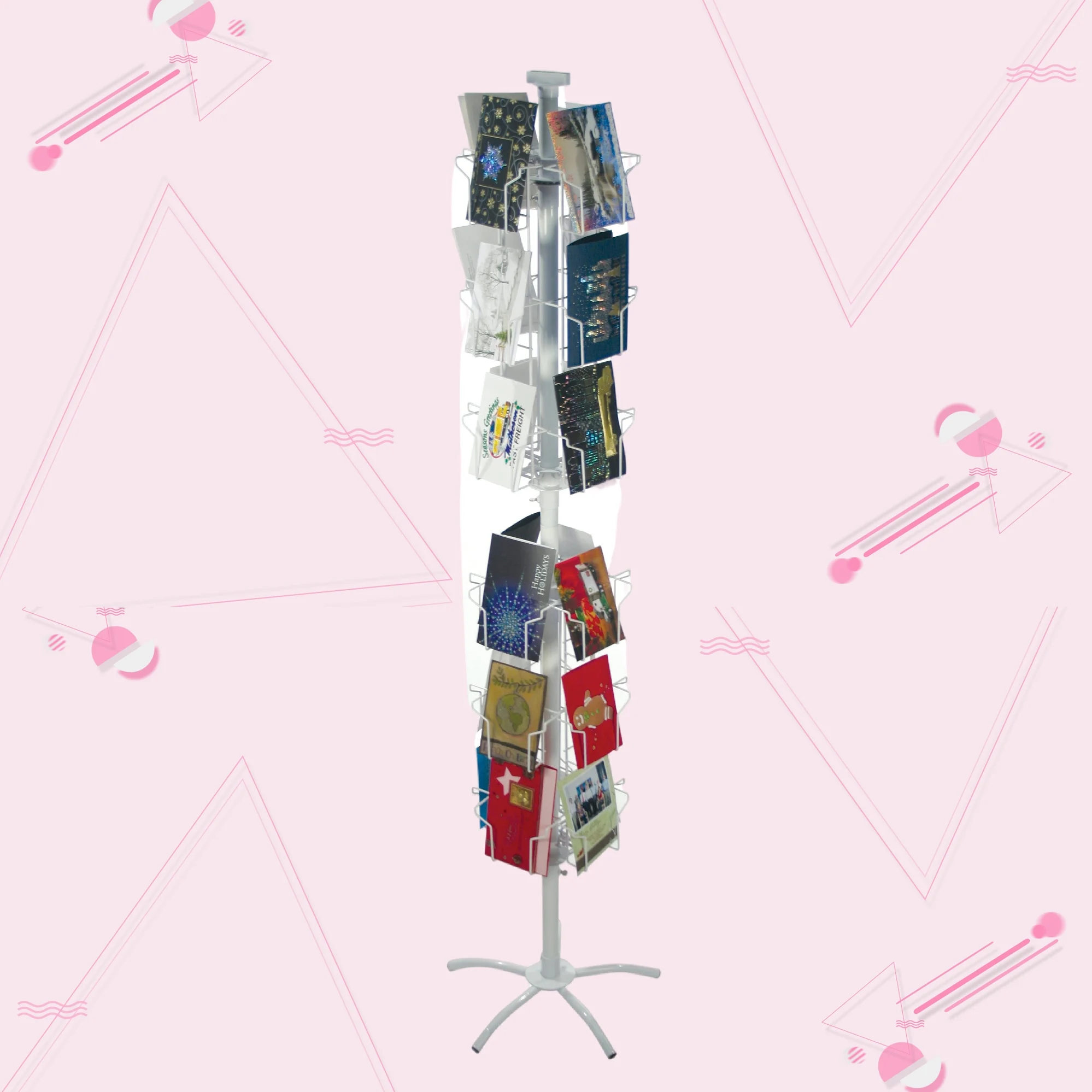 Custom Book Store Wood Postcard Brochure Display Racks Magazine Shelf Stand Metal Spinning Slanting DVD Comic Book Display Rack