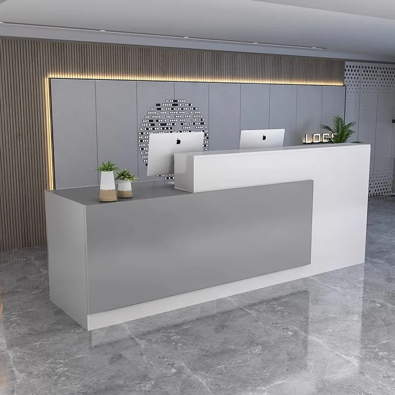 School Front Table Office Reception Counter Front Desk Reception Desk For SPA And Salon