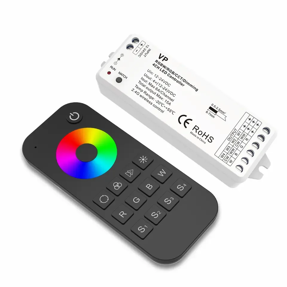 RT4 RF2.4G RGB/RGBW LED remote controller wireless 1 zone LED Remoter handhold remote dimmer