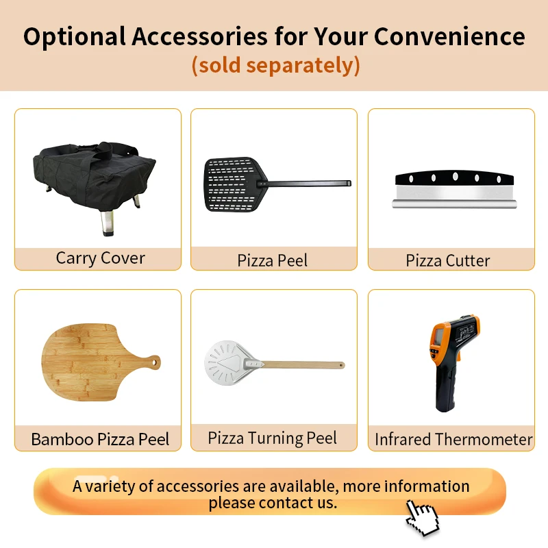 Outdoor Portable 16 Inch Oven Gas Pizza Horno Para Cheap Pizza Ovens with BBQ