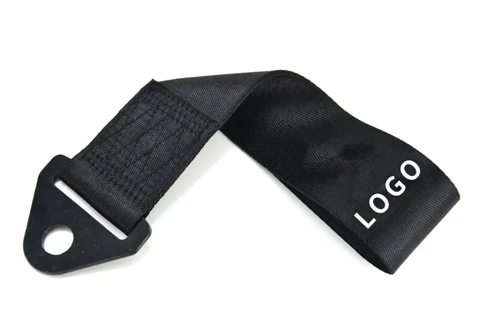 25cm Car Tractor Race Nylon JDM Towing Screen Printing Decorated High Strength Racing Tow Strap For Front Rear Bumper