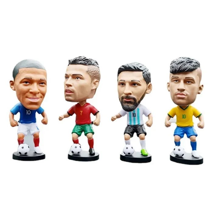 Custom Personal Designed Souvenir 18 cm Resin Life size sports football soccer decorative Figurines Statues Bobble Head