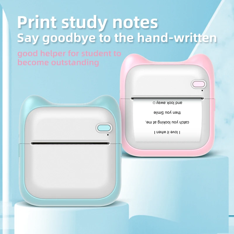 Children mini label printer thermal Portable Thermal Printer wirelessly connect to printers toys K1