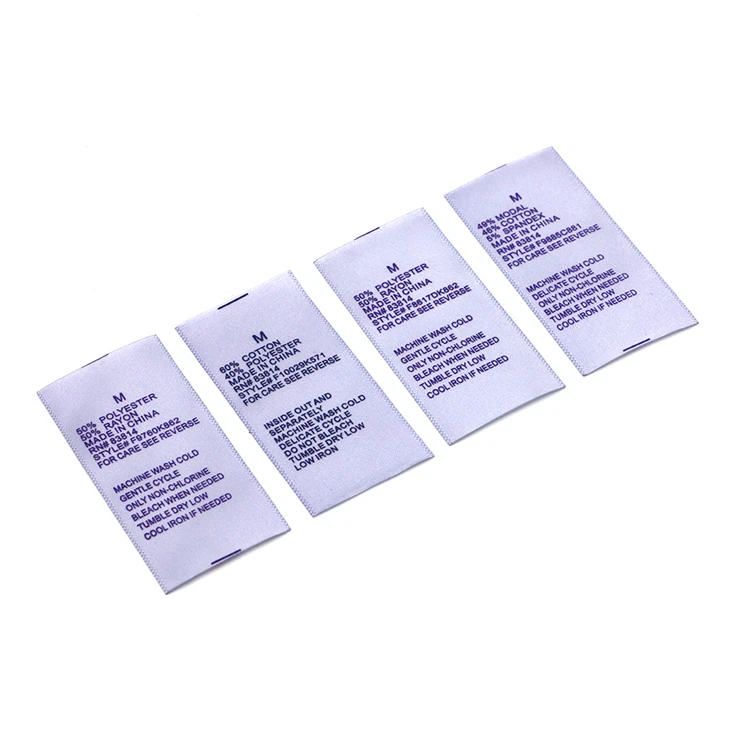 Best Quality printed clothing labels custom printing label custom brand care label clothing