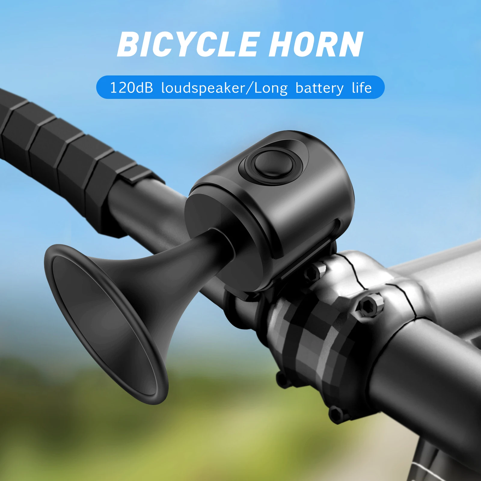 Howlighting Electric Horn 120dB Warning Safety Electric Alarm Ring Bell Cycling Handlebar USB Charging Waterproof Bicycle Bells