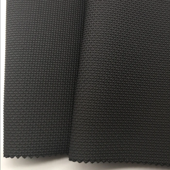 
factory supplier 3-10mm breathable embossed CR neoprene rubber sheets with nylon lining perforation 