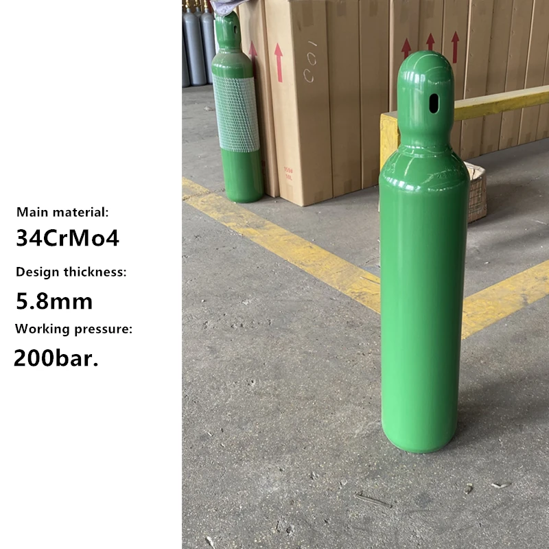 China Manufacturers Wholesale 40l 44.5kg High Pressure Oxygen Gas Cylinder Medical Oxygen Tank