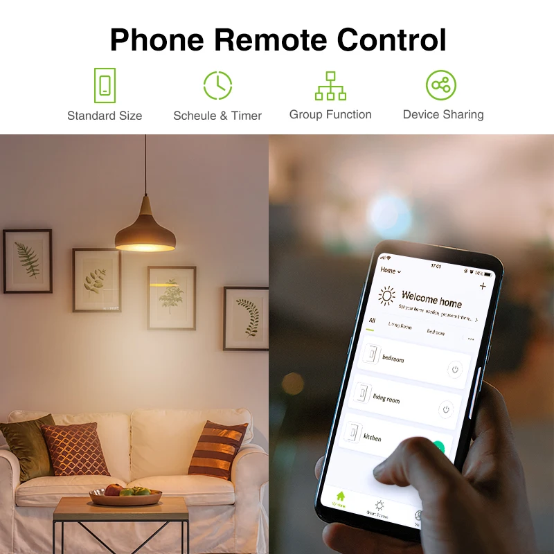 США Смарт Wi-Fi настенный 3-сторонний выход выключатель панель света управление через Tuya Smart Wifi дома выключатель света