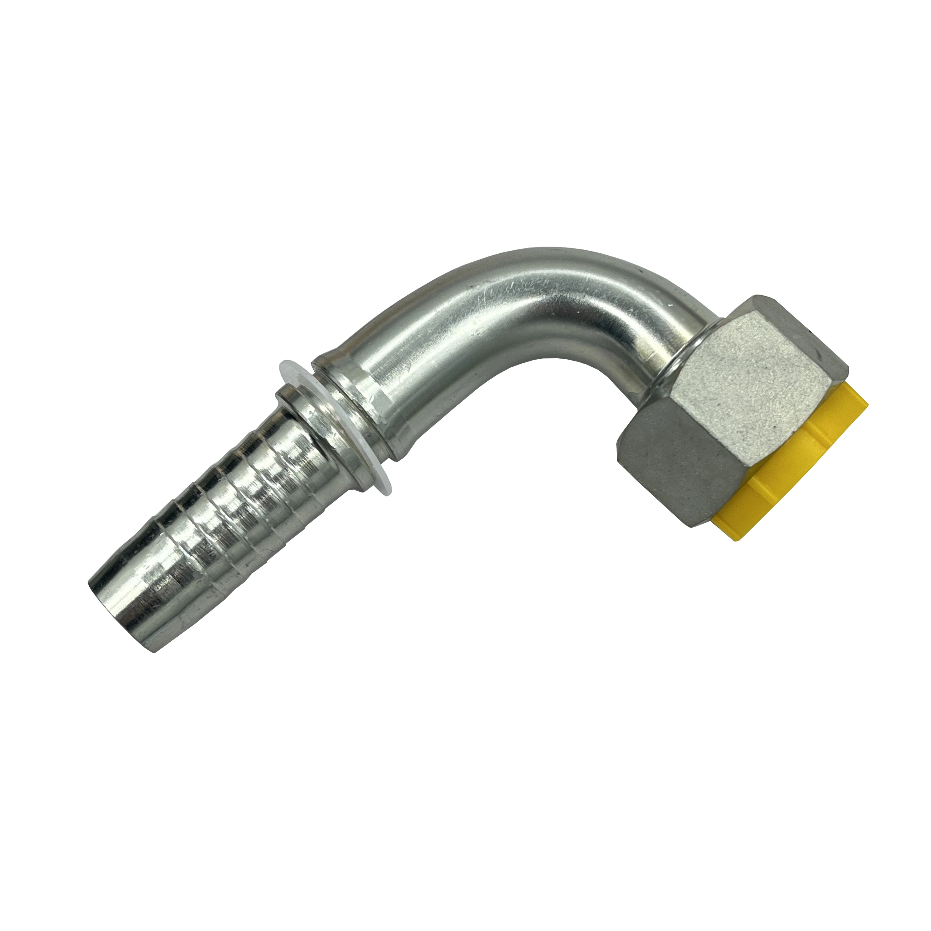 Carbon steel rubber pipe fittings 45 steel clamp type 24 degree cone with O-ring 90 degree elbow internal thread tubing fittings