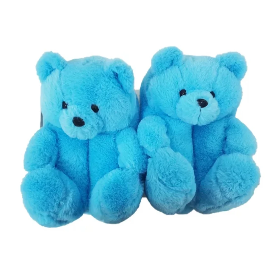 
2020 Wholesale Cheap Woman Kid Bedroom Soft house slipper plush indoor slipper Teddy Bear Slippers 