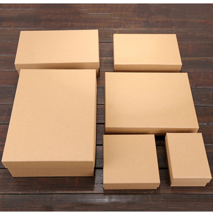 custom logo luxury brown paper box product clothes packaging boxes