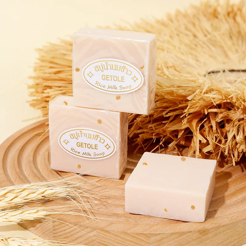 Private Label Cheap Price Facial Bath Shower Whitening Rice Milk Soap Natural Thailand Rice Milk Soap Handmade Bar